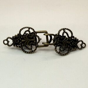 Antique Brass Filigree Sweater Clip Buckle Style Cardigan Clasp New